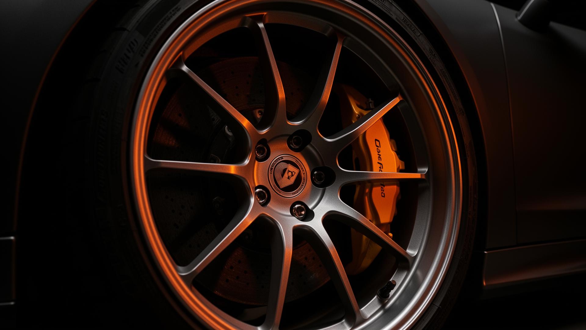 Forged aftermarket wheel detail